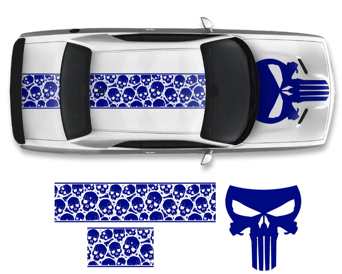 Dodge Challenger Top Skull Graphics