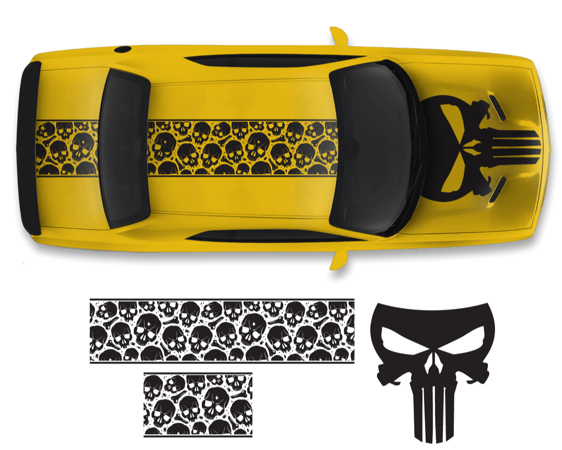 Dodge Challenger Top Skull Graphics