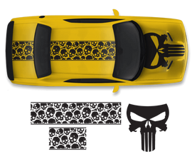 Dodge Challenger Top Skull Hood & Roof Graphics Kit (2011–2022)