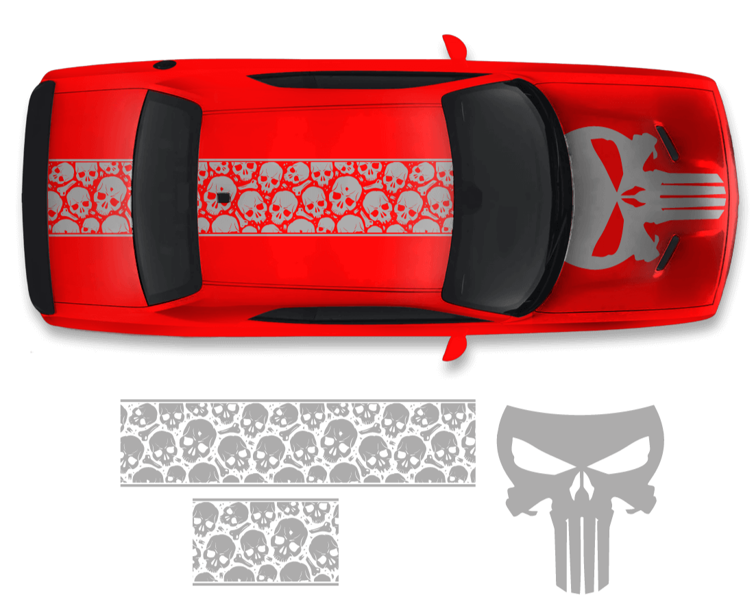 Dodge Challenger Top Skull Graphics