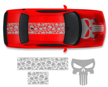 Load image into Gallery viewer, Dodge Challenger Top Skull Hood &amp; Roof Graphics Kit (2011–2022)