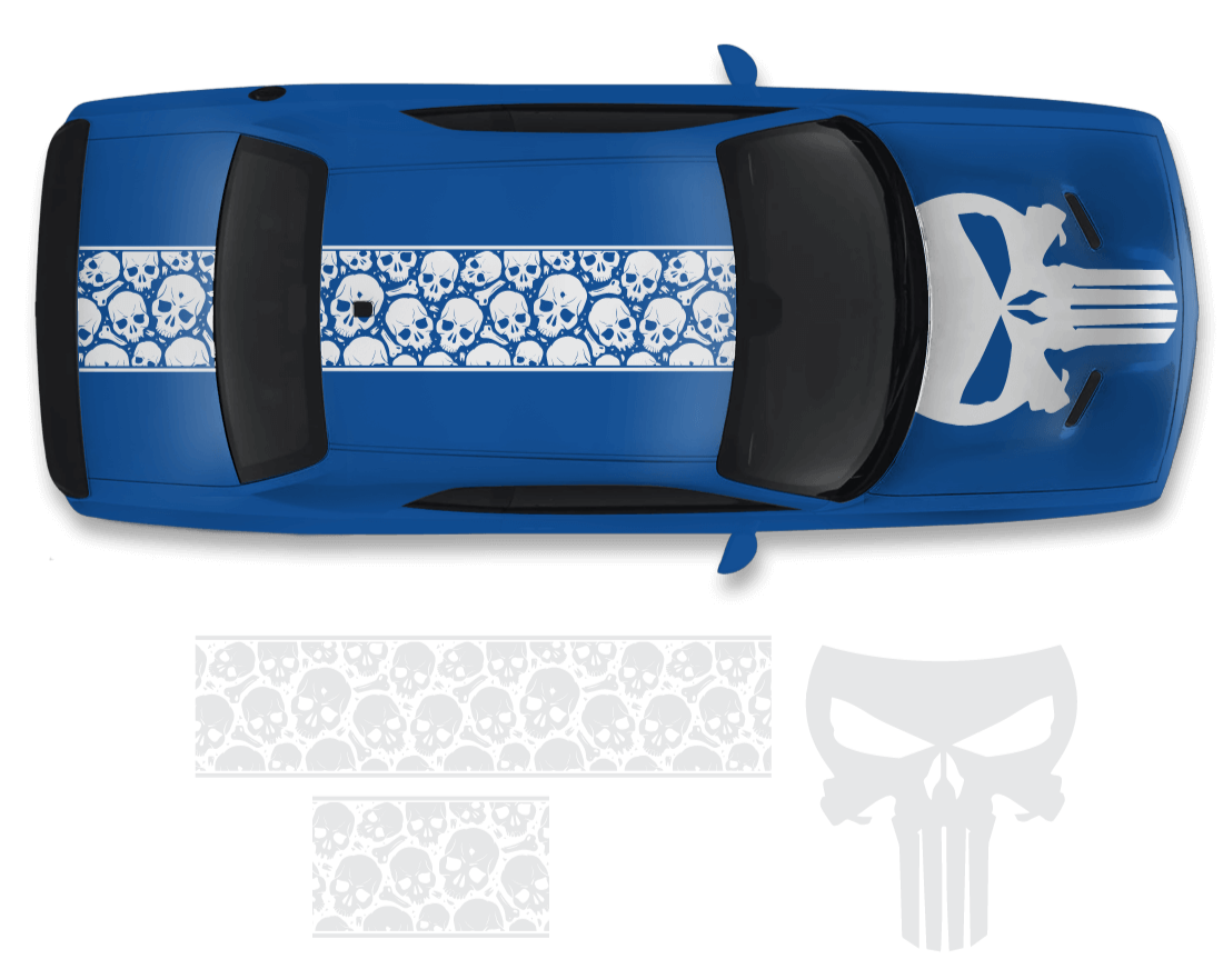 Dodge Challenger Top Skull Graphics