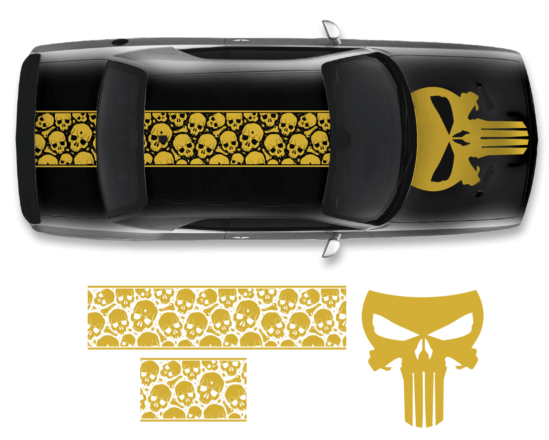 Dodge Challenger Top Skull Graphics