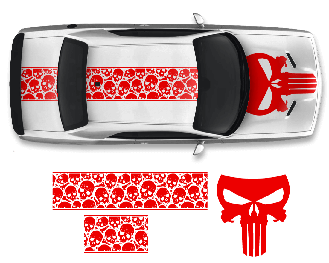 Dodge Challenger Top Skull Graphics