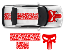 Load image into Gallery viewer, Dodge Challenger Top Skull Hood &amp; Roof Graphics Kit (2011–2022)