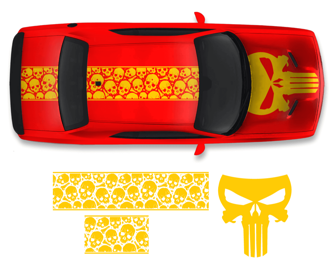 Dodge Challenger Top Skull Graphics