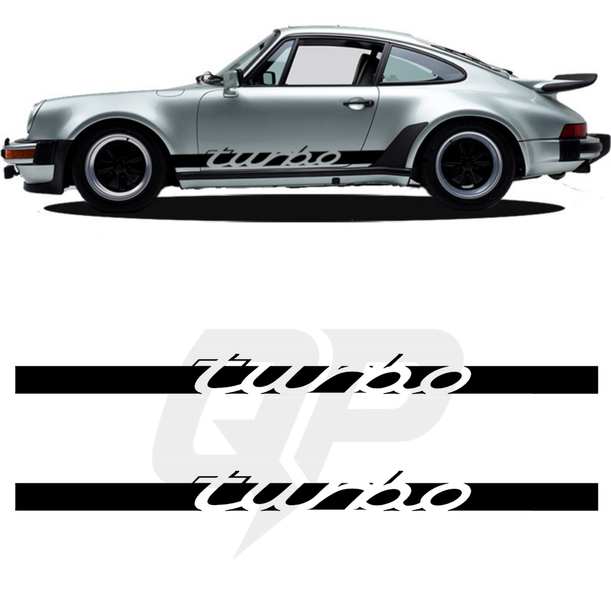 Porsche Turbo Classic Script Decal Set