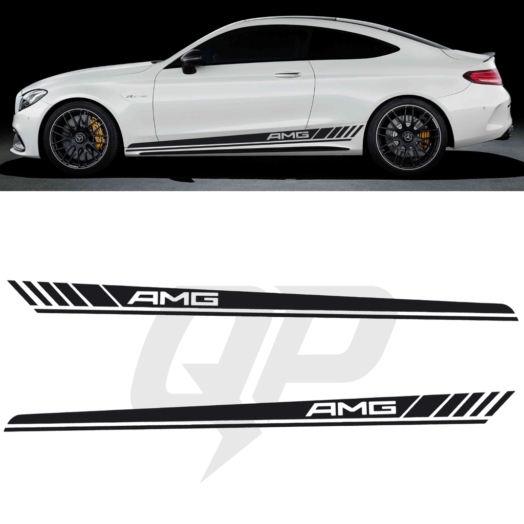Calcomanía de franja lateral de carreras para Mercedes Benz C63 AMG (2015-2021)