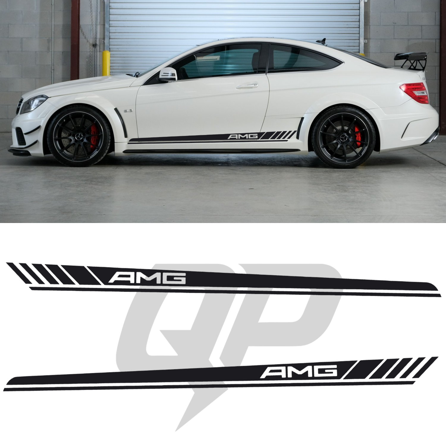 Mercedes Benz C63 AMG w204 Racing Side Stripe Decal