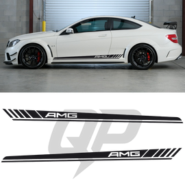 Calcomanía de franja lateral de carreras para Mercedes Benz C63 AMG w204