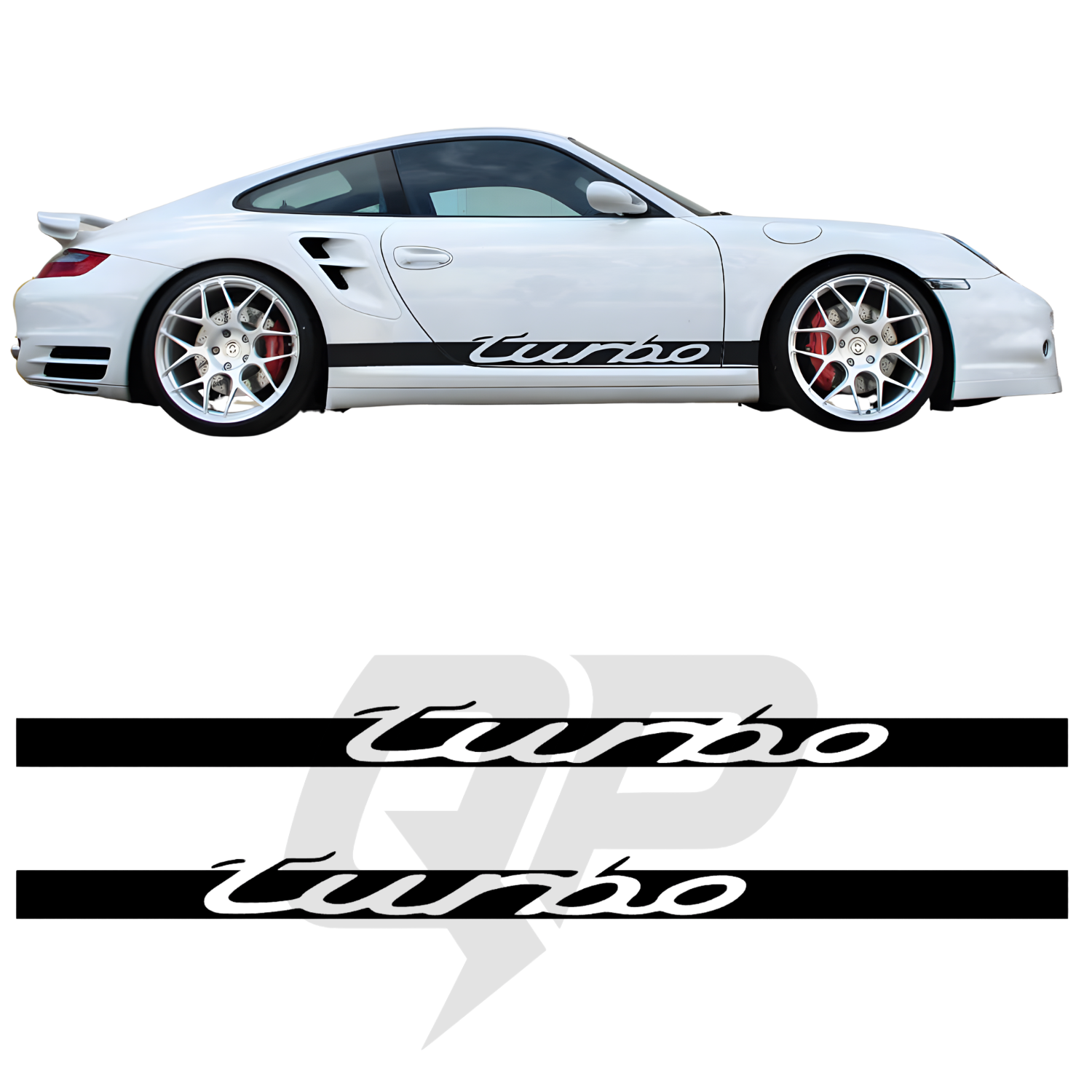 Porsche 997 Turbo Side Stripe Decals Set