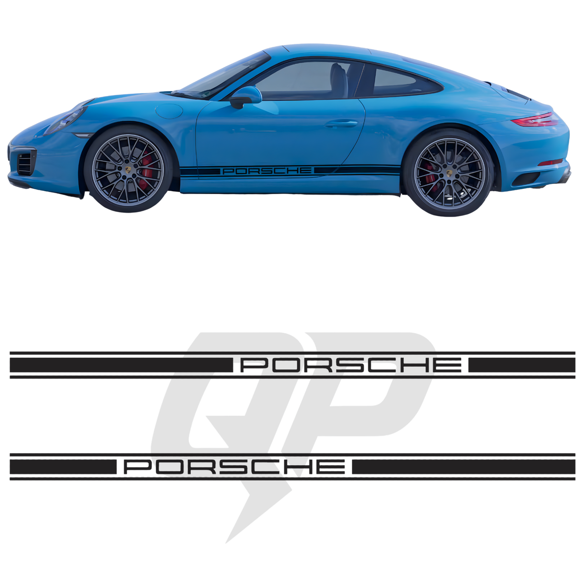 Porsche Universal 3.5" Side Stripes Decal Set
