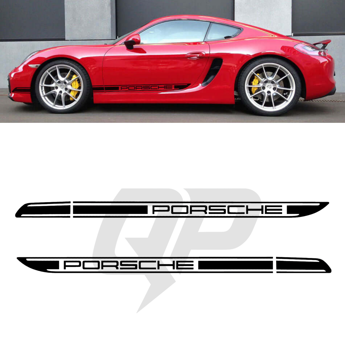 Porsche Cayman 981 Sticker Graphic Kit Side Stripes Decal Set
