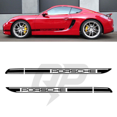 Porsche Cayman 981 Sticker Graphic Kit Side Stripes Decal Set
