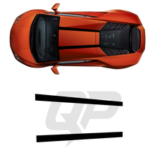 Cargar imagen en el visor de la galería, Kit de calcomanías gráficas para techo con rayas de carreras para Lamborghini Huracan Evo