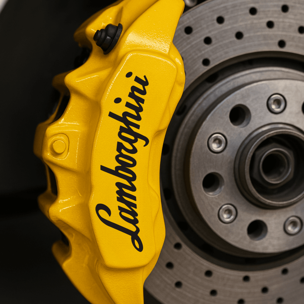 Calcomanía de vinilo con el logotipo de Lamborghini para pinzas de freno de alto rendimiento