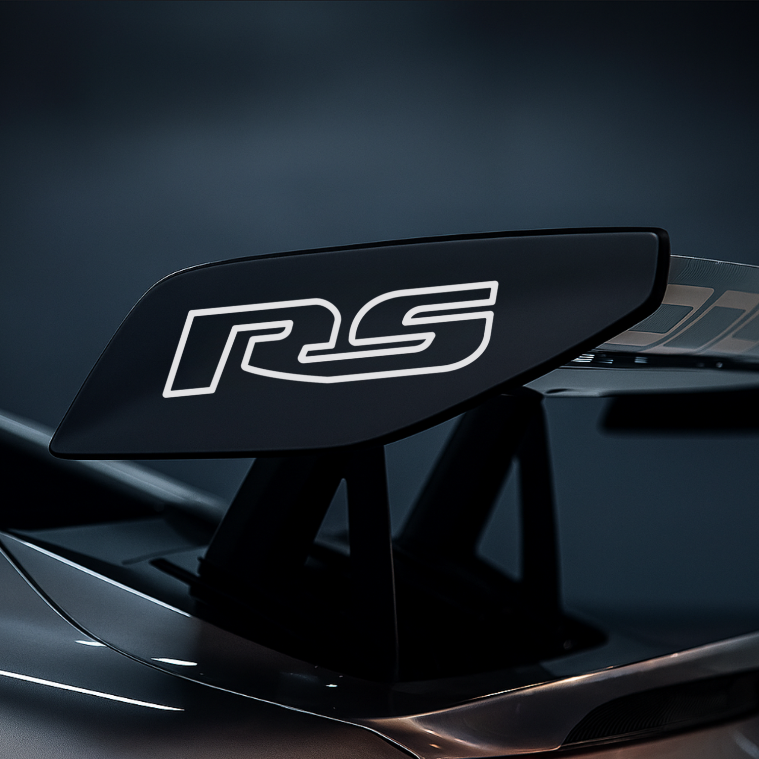 RS Porsche Wing Decal – Premium Vinyl Logo for GT3/GT2/911 Spoilers