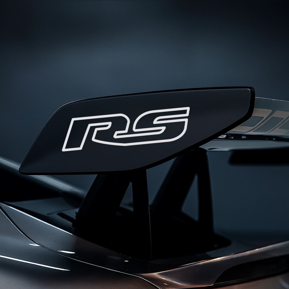 RS Porsche Wing Decal – Premium Vinyl Logo for GT3/GT2/911 Spoilers