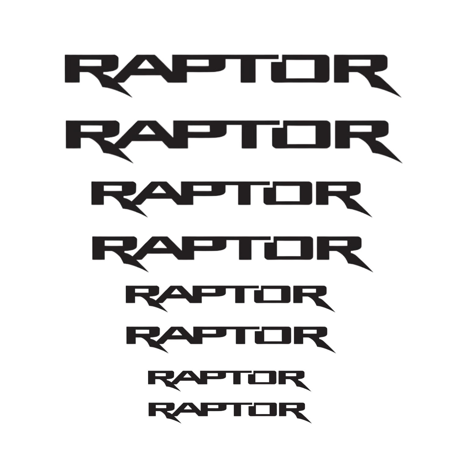 Ford Raptor Universal Brake Caliper Decal Kit