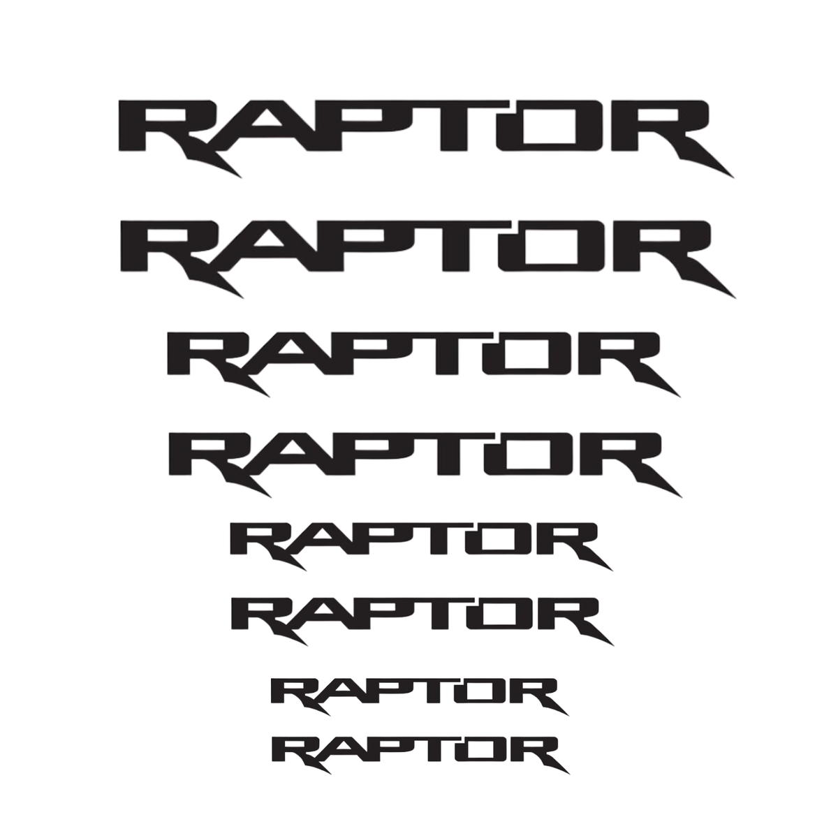 Ford Raptor Universal Brake Caliper Decal Kit