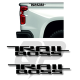 Calcomanías laterales para la caja de Chevy Silverado Trail Boss Z71 RST LTZ en negro mate, calcomanías para Chevrolet, 2 unidades