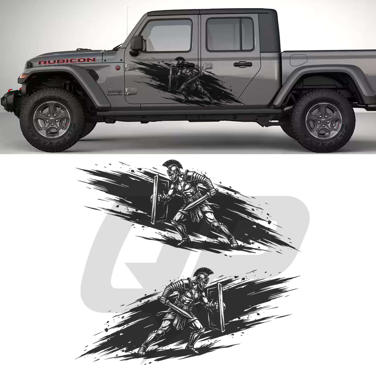 Jeep Gladiator Spartan Off-Road Graphic Kit - Complete Vinyl Decal Set