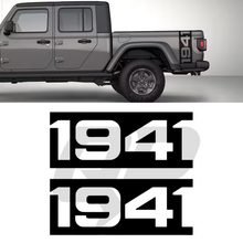 Cargar imagen en el visor de la galería, Calcomanías de vinilo de 1941 para Jeep Gladiator JT 2018+ (par)