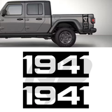 Calcomanías de vinilo de 1941 para Jeep Gladiator JT 2018+ (par)