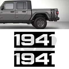 Jeep Gladiator 1941 Bedside Decals - JT 2018+ Heritage Vinyl Graphics (Pair)