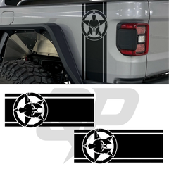 Jeep Gladiator Sparta Stripe Bedside Decals - JT 2018+ Vinyl Graphics (Pair)