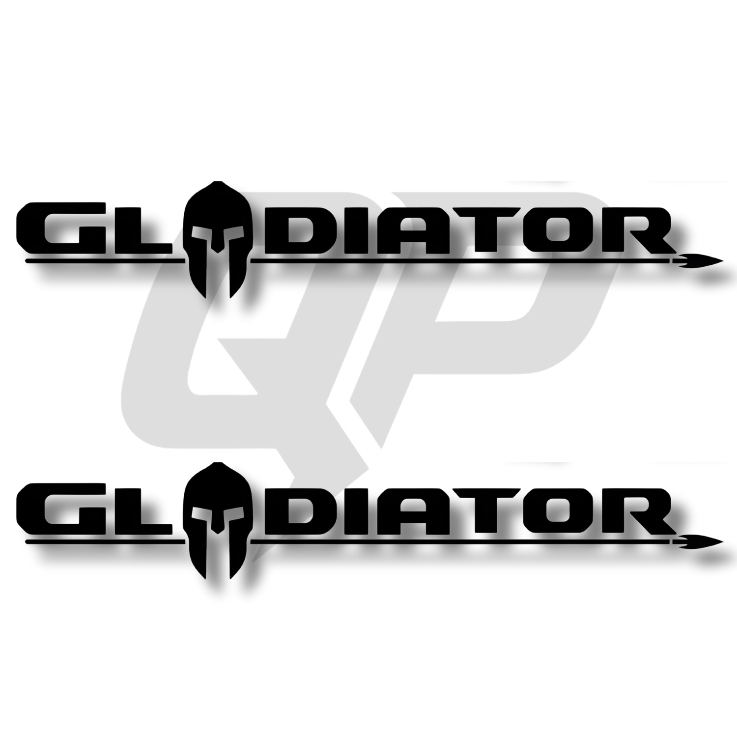 Jeep Gladiator Spartan Helmet Decals - Vinyl Graphics (Set of 2)