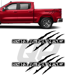 Kit de gráficos para rayones en la parte trasera y lateral de la Chevy Silverado