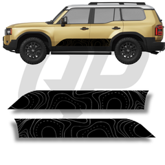 Kit de calcomanías gráficas para la parte inferior de la puerta del Toyota Land Cruiser 250 (2024+)