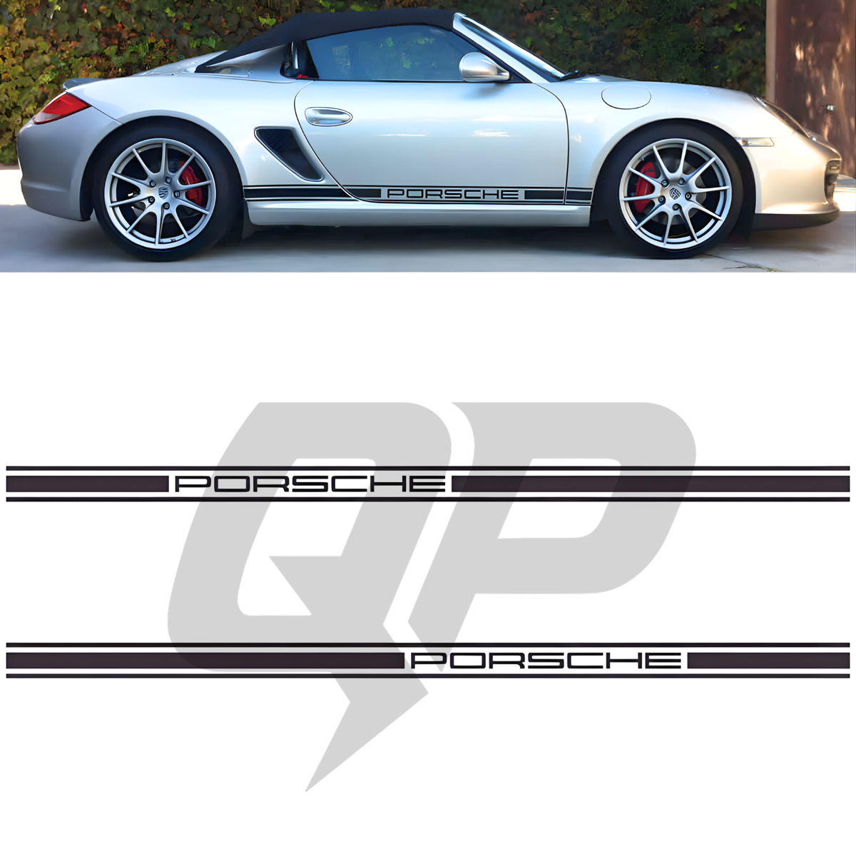Franjas laterales universales Porsche de 3"