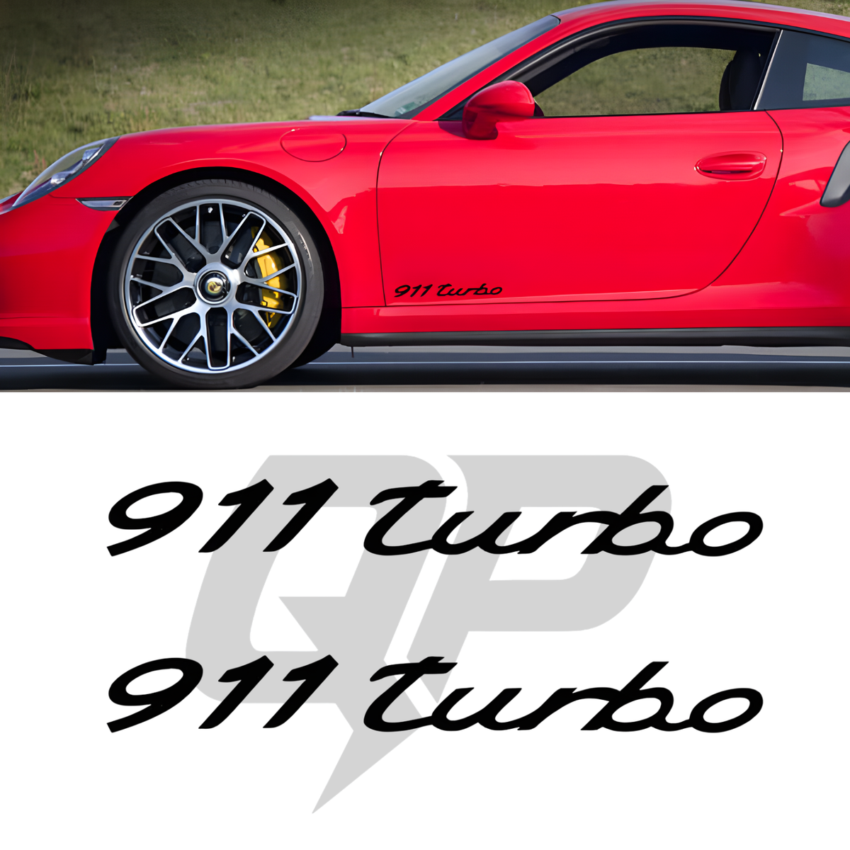 Calcomanías para puertas de Porsche Turbo