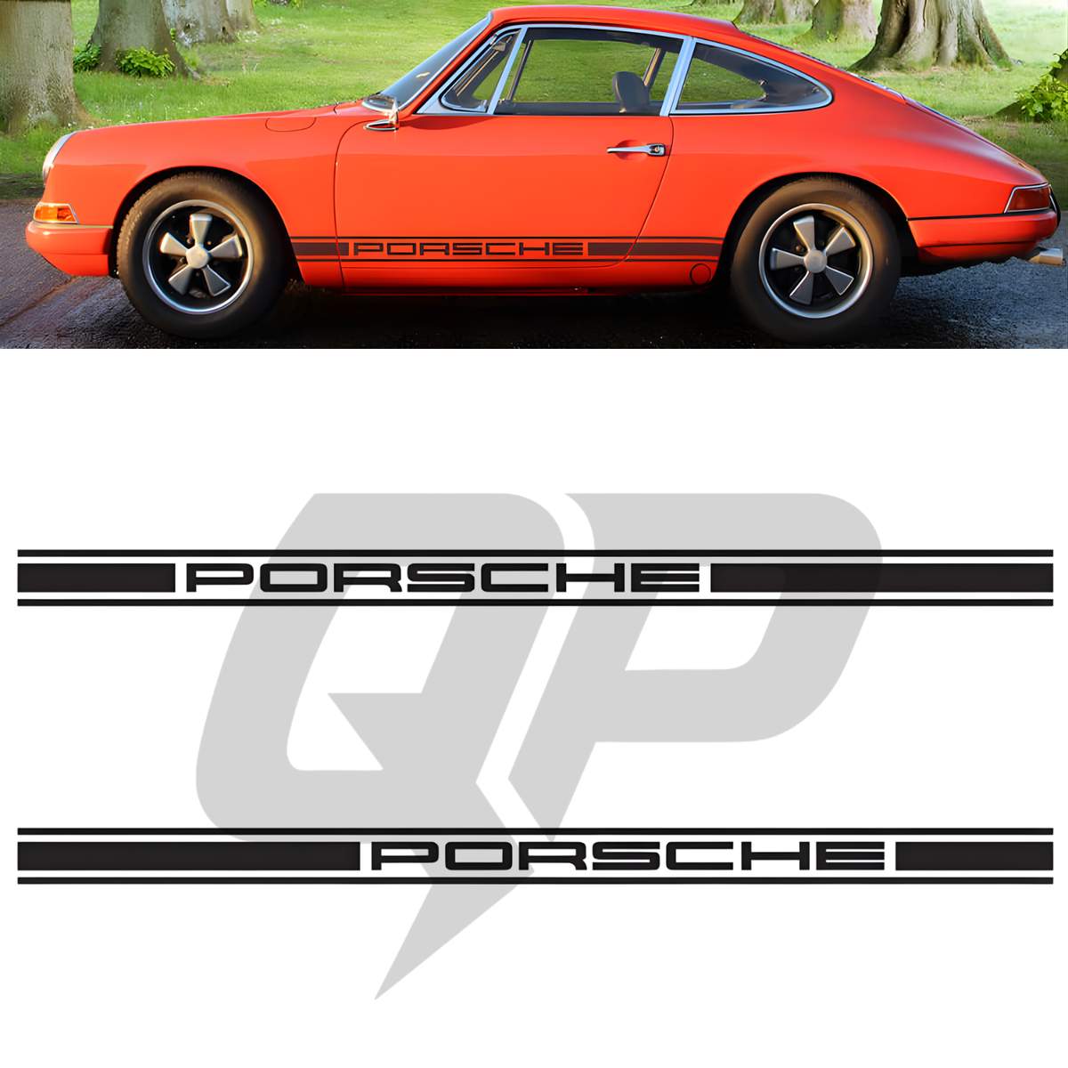 Porsche Early 911 Singer-Style G-Code Stripes - Premium Vinyl Graphics Kit