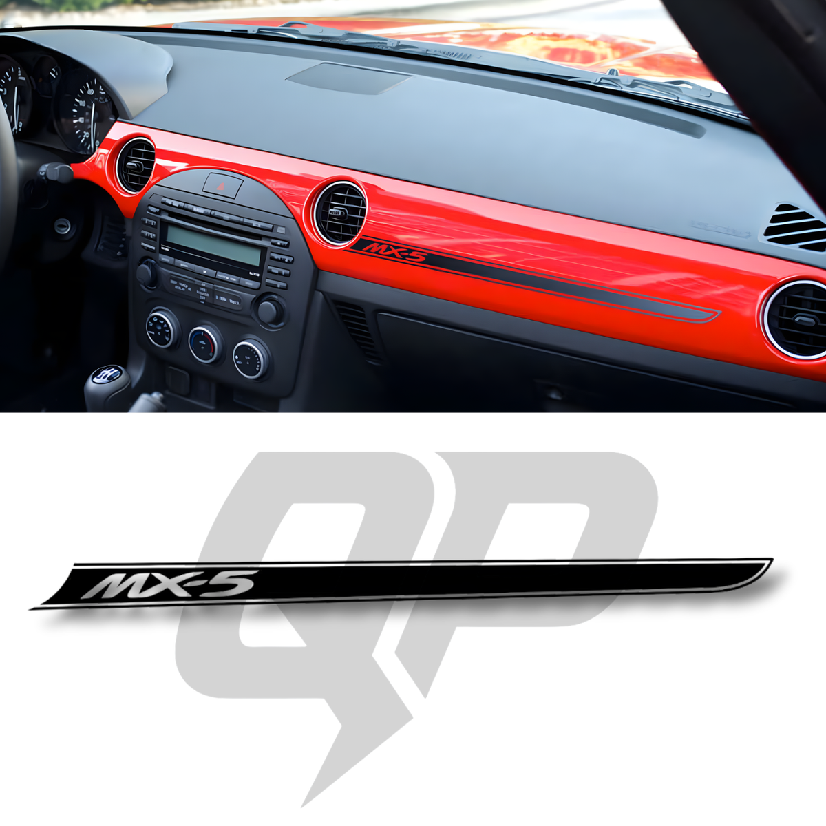 Mazda Miata MX-5 NC Club Dash Decal - Premium Vinyl Interior Accent