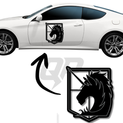 Attack on Titan Anime Military Police Unicorn Car Graphic Decal
