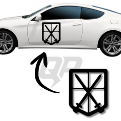 Attack on Titan Anime Training Corps Emblem Car Graphic Decal