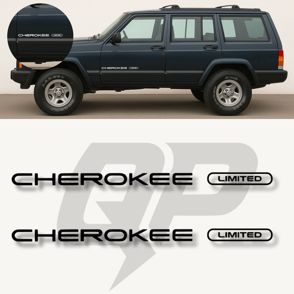 Juego de calcomanías para puertas Jeep Cherokee XJ Limited 1997, gráficos estilo OEM