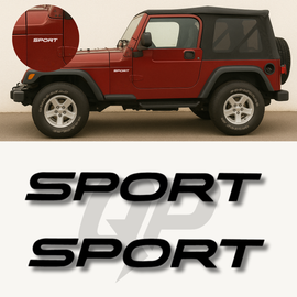 Juego de calcomanías para guardabarros Jeep Wrangler TJ SPORT 2003-2006, gráficos estilo OEM