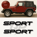 Juego de calcomanías para guardabarros Jeep Wrangler TJ SPORT 2003-2006, gráficos estilo OEM