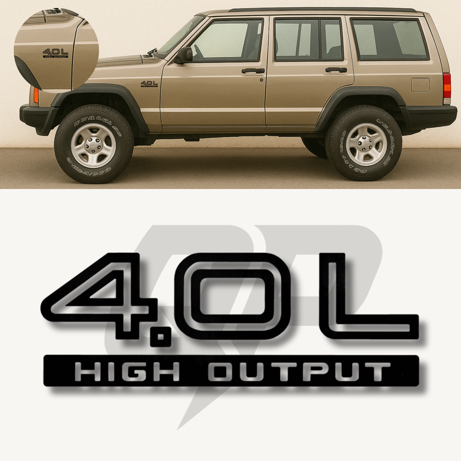 1991–2006 Jeep XJ 4.0L High Output Decal – OEM Style Replacement Set