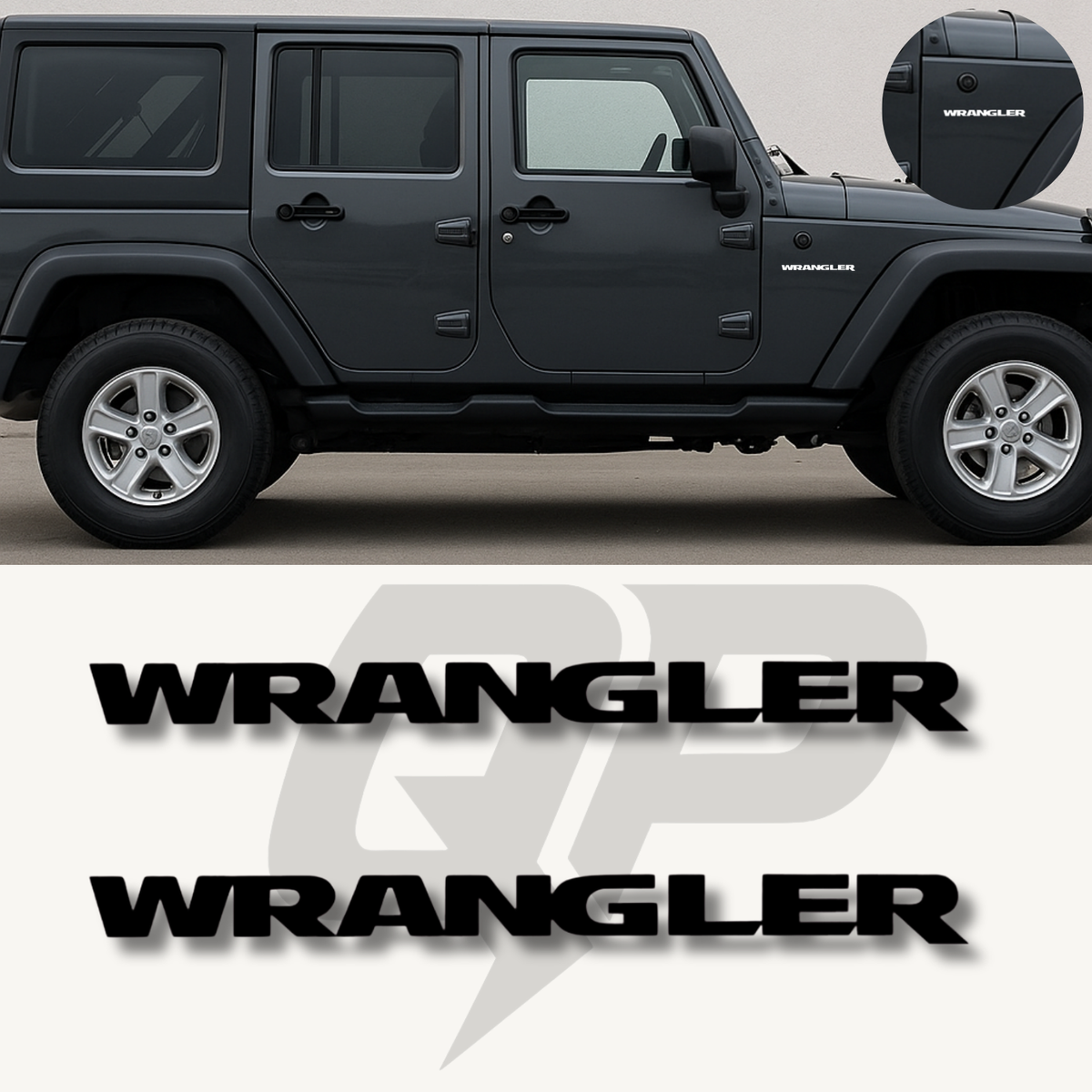 2007-12 Jeep Wrangler JK — WRANGLER Fender Decal Set