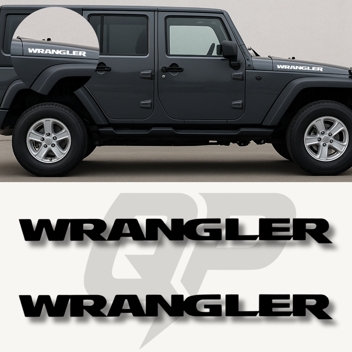 2007-12 Jeep Wrangler JK  - WRANGLER - Hood Decal Set