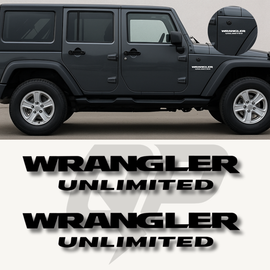 Juego de calcomanías para guardabarros Jeep Wrangler JK WRANGLER UNLIMITED 2007-2012 (par estilo OEM)