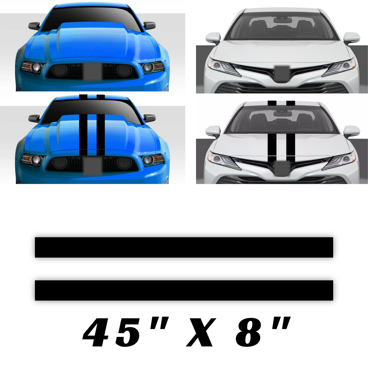 Universal Racing Stripe For Hood Roof Side Decal Car Truck