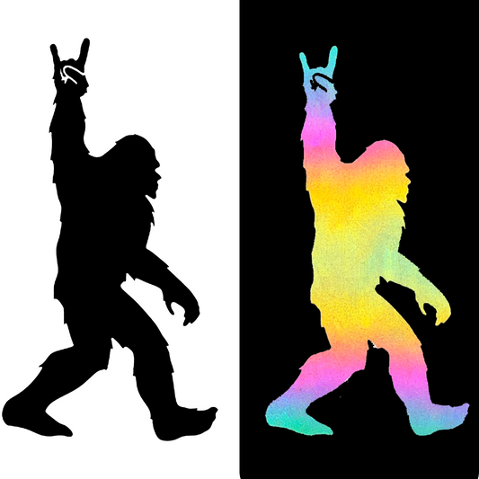 6" Reflective Rainbow Bigfoot Decal