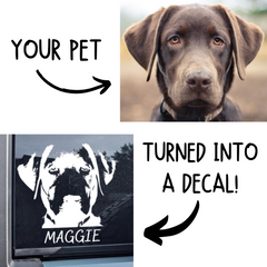 Custom Pet Dog Cat Car Bumper Truck Window Decal