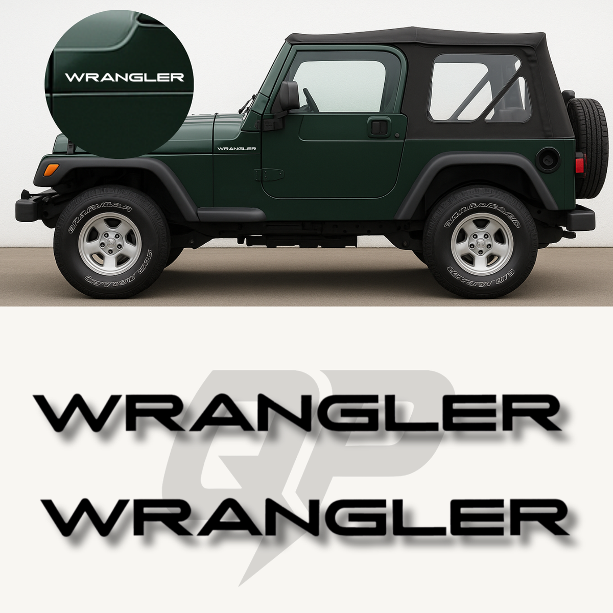 Wrangler TJ Name Decal Set (1997–2005)